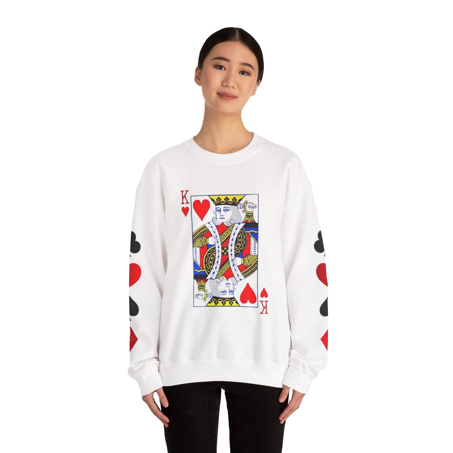Playing Card King Sweatshirt -  Crewneck, Cozy Fashion, Great for Gamers, Casual Wear, Perfect for Game Night, Gift Idea