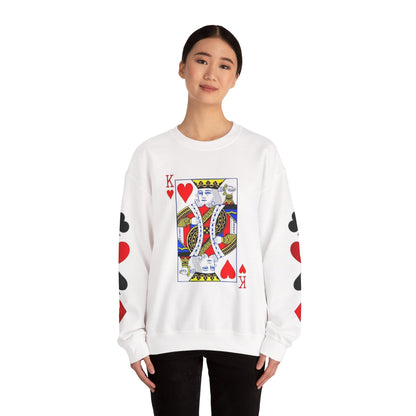 Playing Card King Sweatshirt -  Crewneck, Cozy Fashion, Great for Gamers, Casual Wear, Perfect for Game Night, Gift Idea