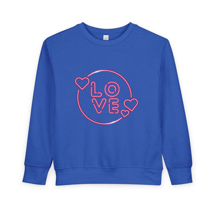 Toddler Love Sweatshirt, Cute Children's Sweatshirt, Kids  Gift, Cozy Toddler Apparel, Heart Design Sweatshirt
