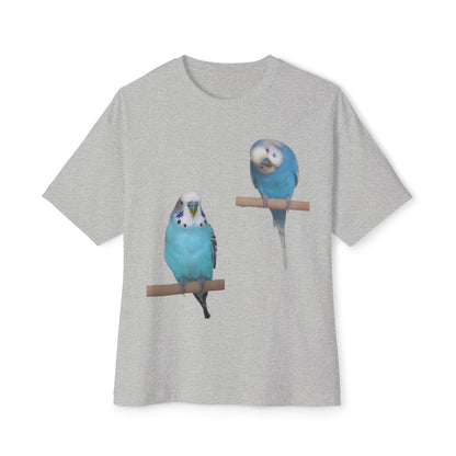 Colorful Budgie Boxy Tee, Comfortable Fashion, Bird Lover Gift, Casual Everyday Style, Unique Animal Tee,  Graphic Shirt