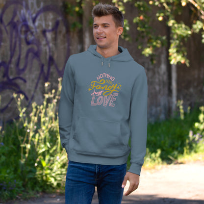 Nothing Fancy Just Love King Hooded Sweatshirt, Cozy Gift for Him, Valentine's Day Gift, Casual Wear, Everyday Comfort Sweatshirt