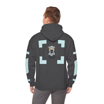Cozy Bear Graphic Hoodie Heavy Blend Sweatshirt, Cute Bear Hoodie, Casual Wear, Fall Fashion, Gift for Teens