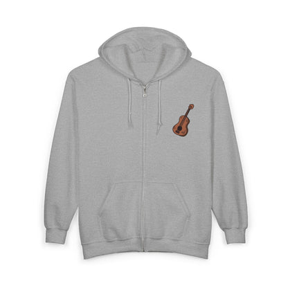 Guitar Lover's Zip Hoodie - Cozy  Sweatshirt, Perfect for Musicians, Gifts for Music Lovers, Casual Wear, Concerts, Jammies