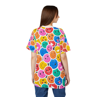 Colorful Emoji Tee, Fun & Quirky Graphic Shirt, Gift for Friends, Casual Wear, Birthday or Party Attire