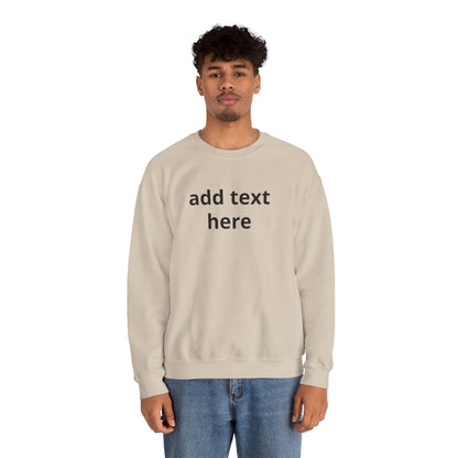Custom Text Crewneck Sweatshirt — Minimal Personalized Pullover