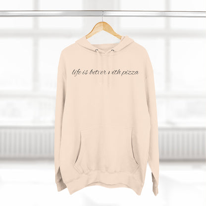 Cozy Pizza Hoodie, Fun Graphic Fleece Sweatshirt, Ideal for Food Lovers, Casual Wear, Gift for Pizza Lovers, Comfort and Style