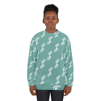 Floral Print  Sweatshirt, Cozy Floral Sweatshirt, Spring Fashion, Gift for Her, Casual Wear, Weekend Outfit, Unique Design