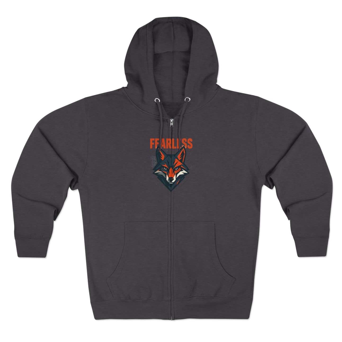 Fearless Wolf  Zip Hoodie | Cozy Layer for Adventurers, Perfect Gift for Animal Lovers, Everyday Casual Wear, Outdoor [...]