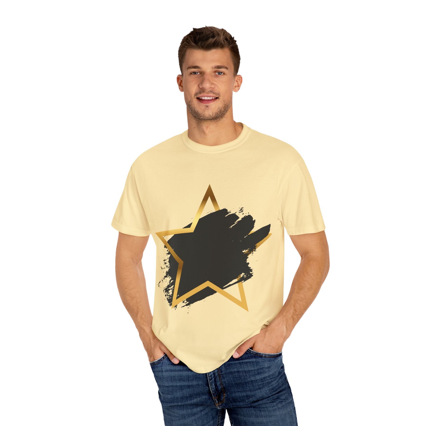 Stylish Star Graphic T-shirt - Casual Wear, Gift for Friends, Summer Fashion, Stylish Outfit, Everyday Casual