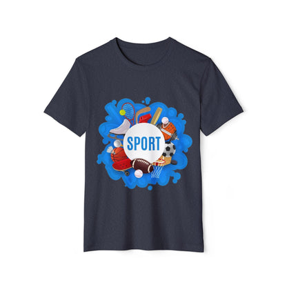 Sporty Recycled Organic T-Shirt for Active Lifestyle, Eco-Friendly Tee, Gift for Fitness Lovers, Perfect for Sports Events, Casual Wear