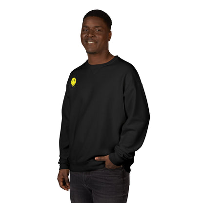 Smiley Face ComfortWash Sweatshirt | Cozy  Crewneck for Everyday Wear, Gifts, Relaxation, Casual Outfits, Cheerful Vibe