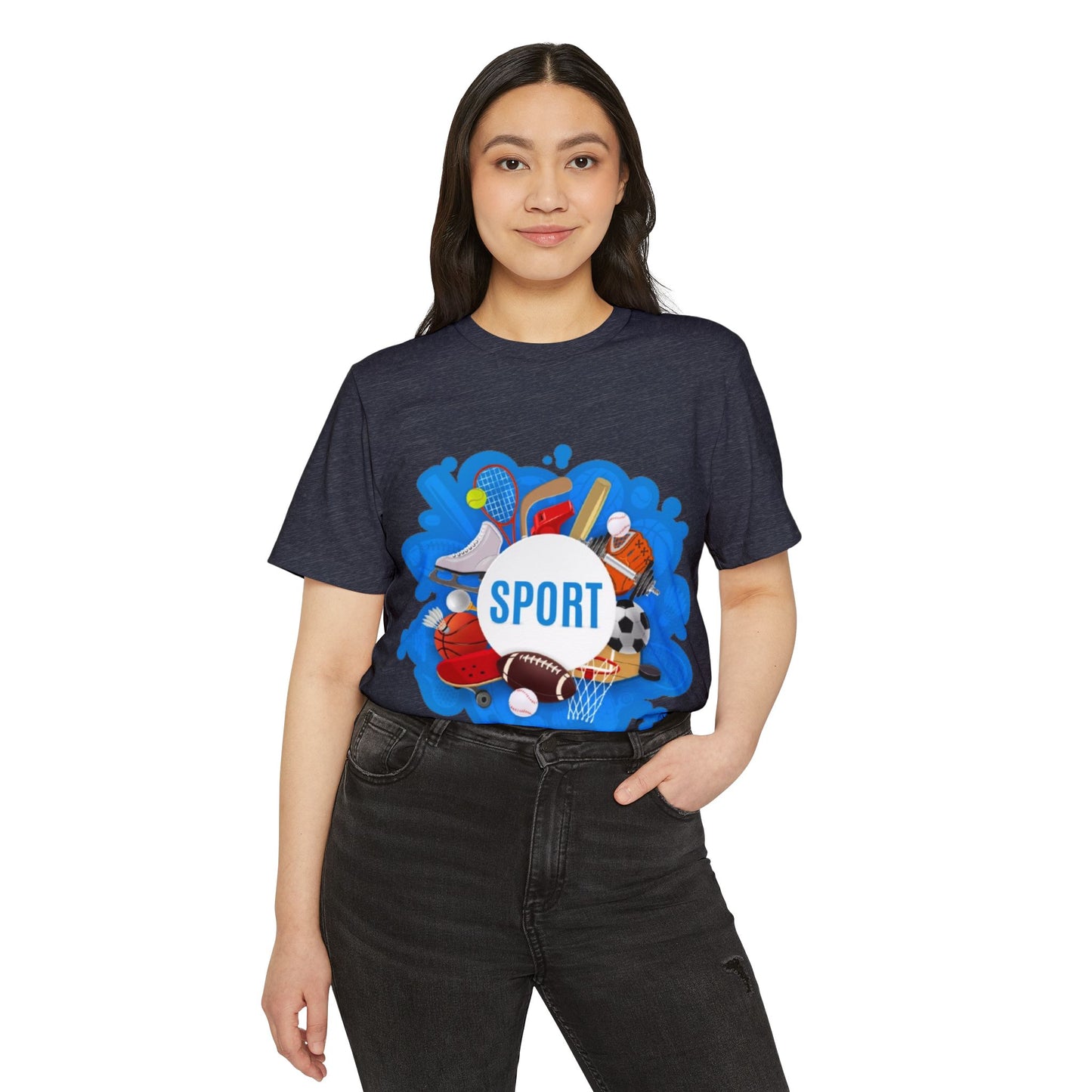 Sporty Recycled Organic T-Shirt for Active Lifestyle, Eco-Friendly Tee, Gift for Fitness Lovers, Perfect for Sports Events, Casual Wear