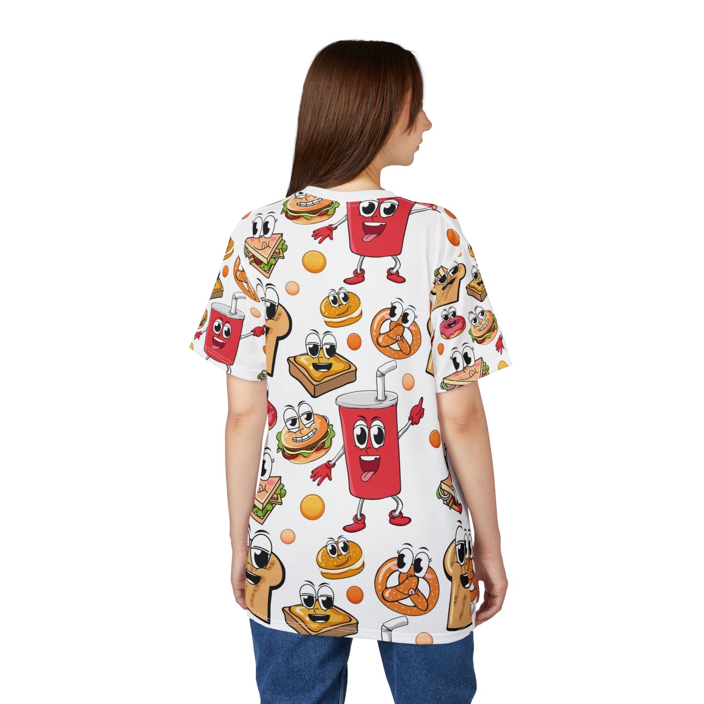 Playful Foodie Tee - Whimsical  T-Shirt, Cartoon Food Design, Fun Gift for Food Lovers, Party Wear, Casual Style