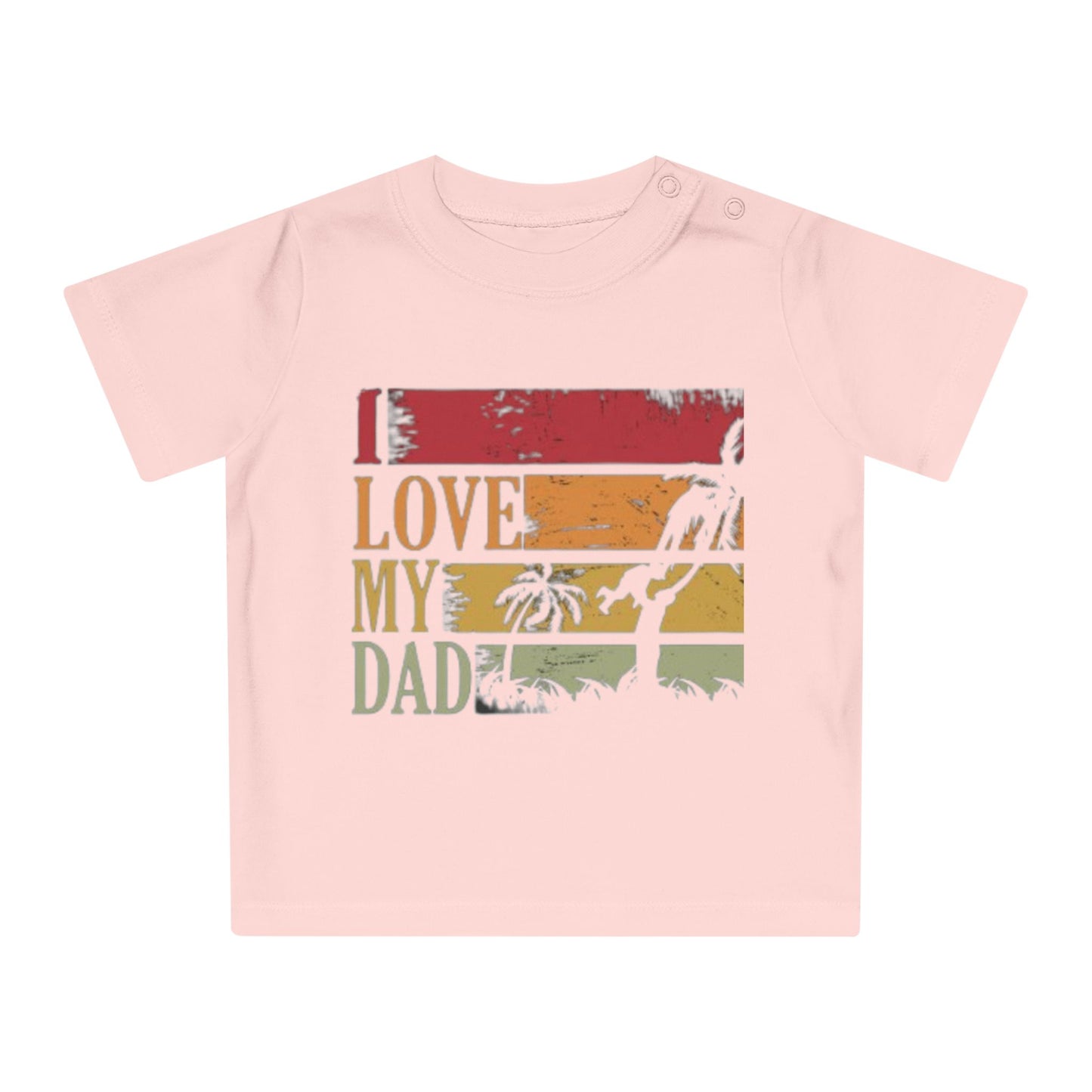 I Love My Dad Baby T-Shirt, Cute Toddler Gift, Infant Apparel, Father's Day Cute Outfit, Newborn Clothes, Baby Shower Gift
