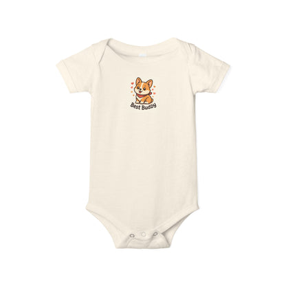 Cute Corgi Infant Onesie - Best Buddies Baby Bodysuit, Baby Shower Gift, Cute Gift for New Parents, Adorable Baby Outfit, Infant Clothing