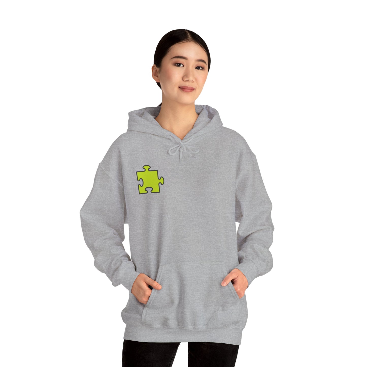 Colorful Puzzle Piece Hoodie for Creative Minds, Perfect for Gifts, Cozy Sweatshirt for Everyday Wear,