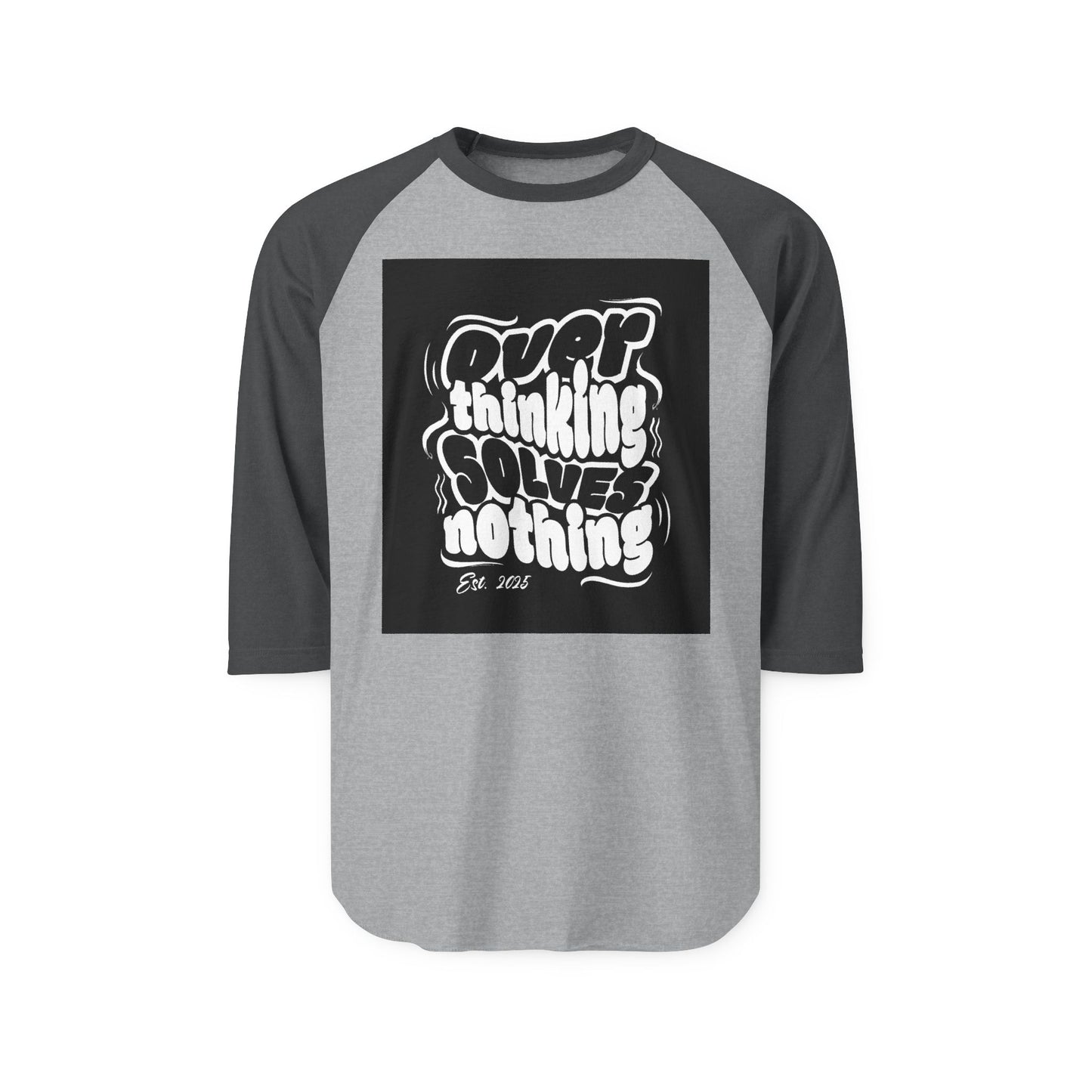 Overthinking  Raglan Shirt, Casual Tee, Gift for Thinkers, Relaxed Fit, Everyday Wear, Humor Top